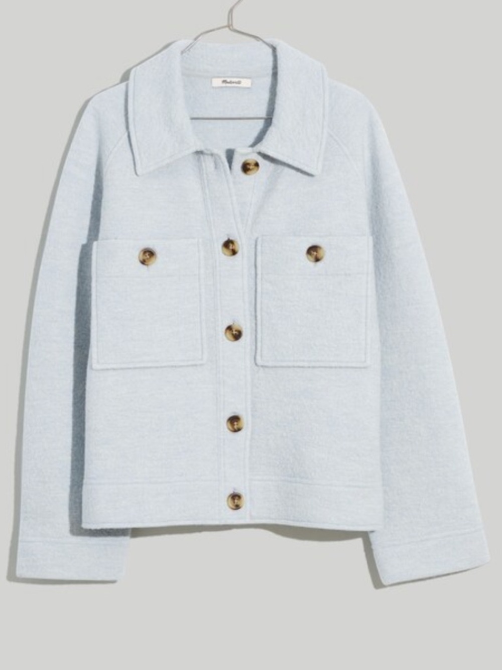 Madewell Crop Sweater Shirt-Jacket Medium